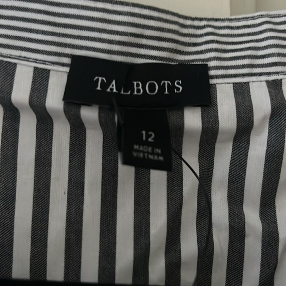 Talbots striped shirt dress NWT Size 12. - Picture 5 of 8